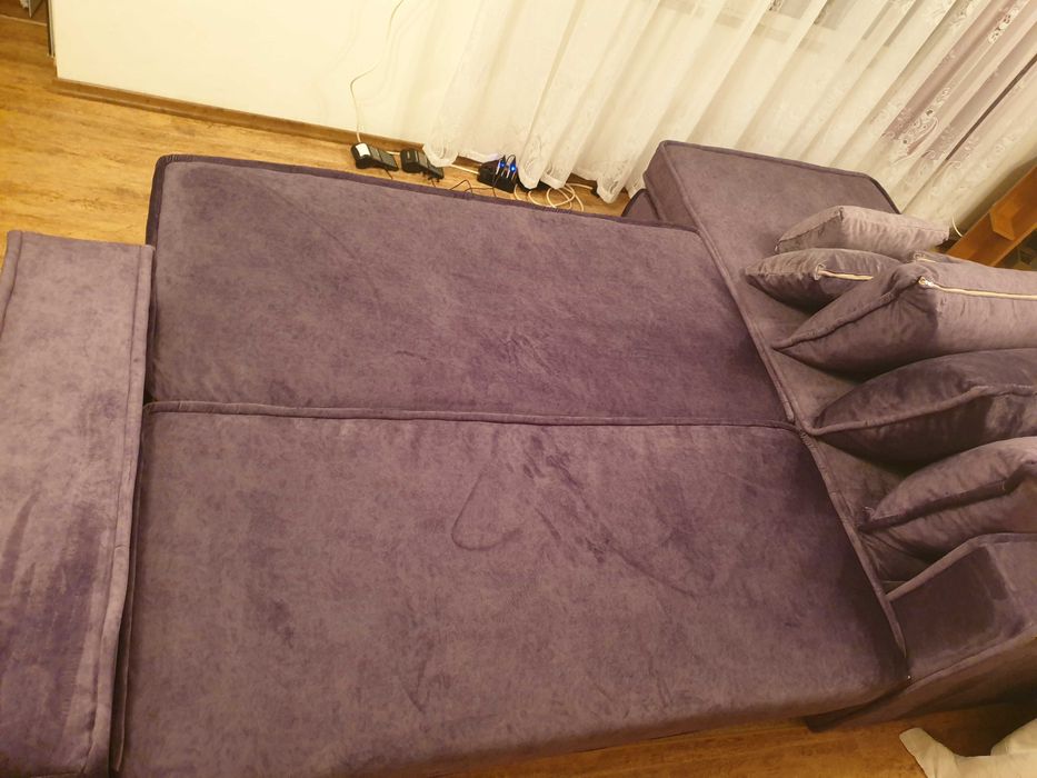 НОВ тъмно сив диван