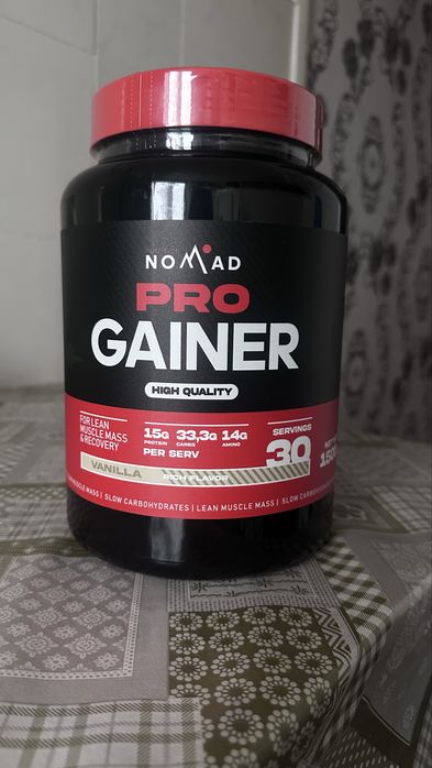 Новый гейнер 1500грам вкус ваниль