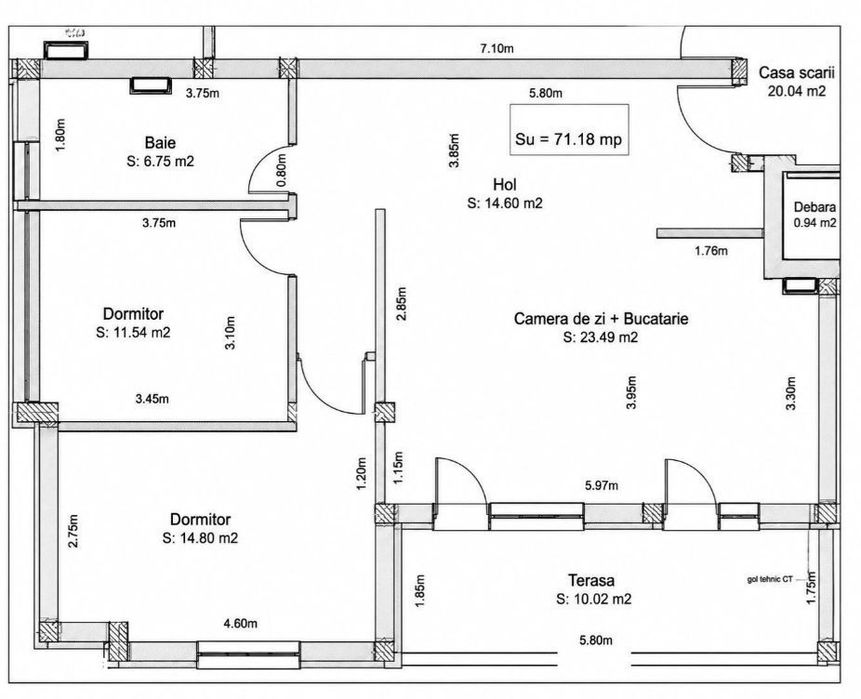 Apartament 3 camere, Piata Cluj, Sibiu