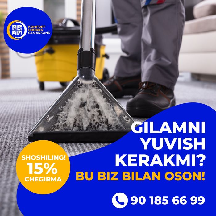 Uborka, klining xizmati! Uy, ofis, hovlilarni tozalaymiz!