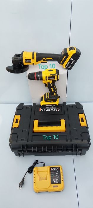 Акумулаторен ъглошлайф + винтоверт.