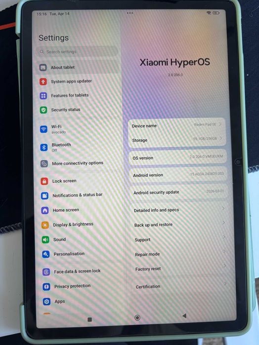 Tableta Xiaomi Redmi Pad SE Mint Green 11" 256GB 8GB RAM