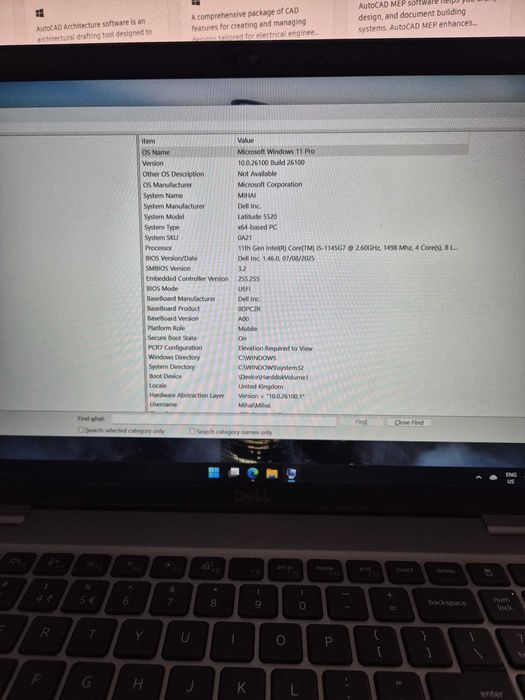 Dell latitude 5520 i5 1145G7 2.60GHz 16GB