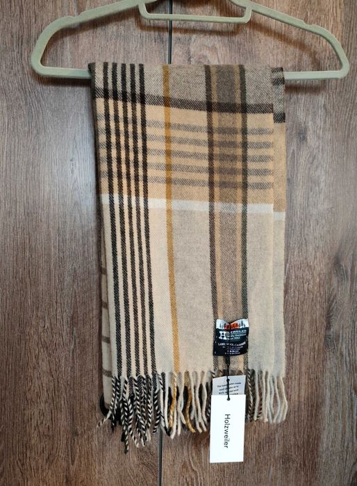 Нов дамски шал от камилска вълна и кашмир в стил Burberry