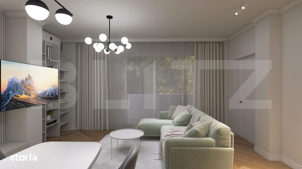 Apartament nou modern, 2 camere, centrala pe gaz si panouri fotovoltai