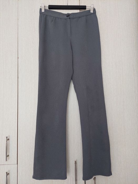 Costum dama elegant pe comanda premium gri inchis vesta pantaloni S