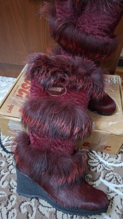 Женские сапоги меховые р.40