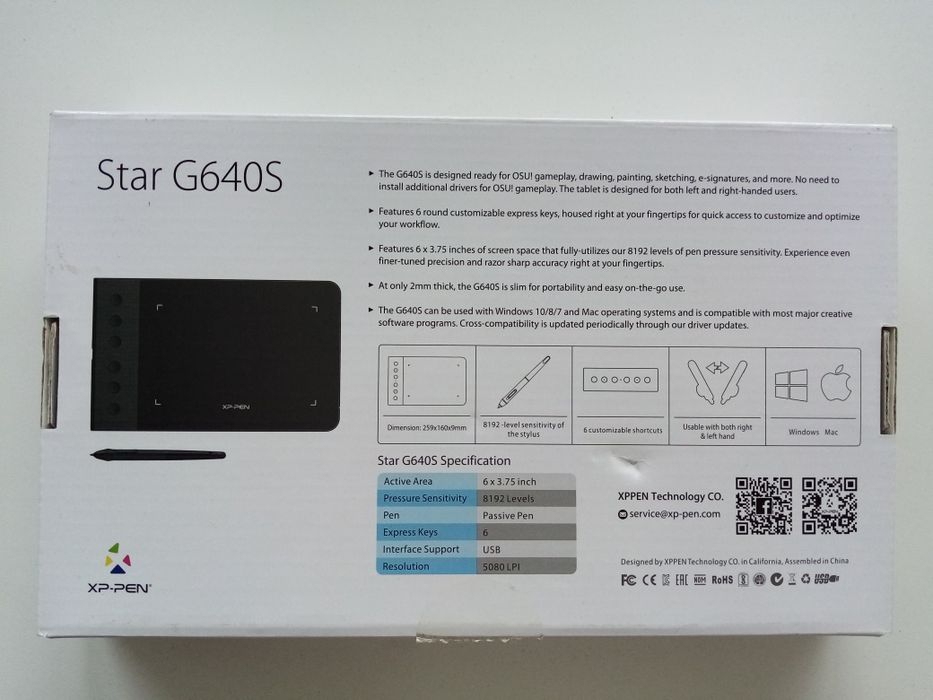 Графический планшет XP-PEN Star G640S