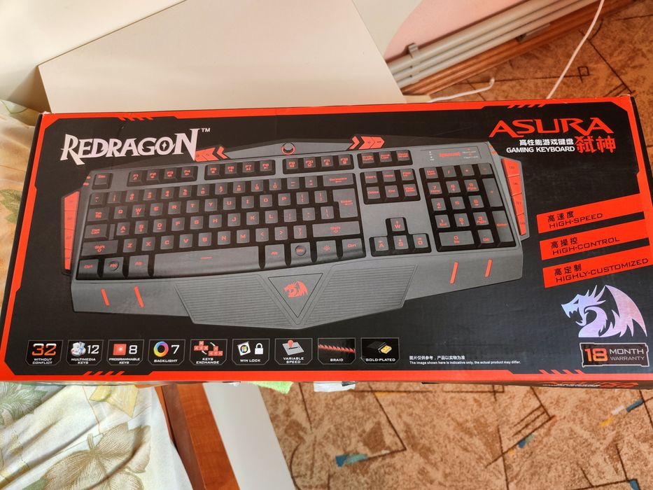 Tastatura Gaming Redragon Asura, Iluminata