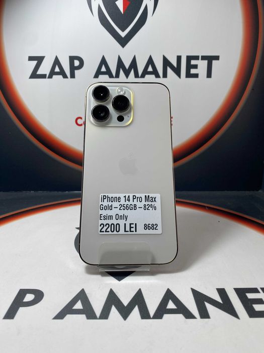 Zap Amanet Vitan - iPhone 14 Pro Max - Gold - 256Gb - 82% - eSim only