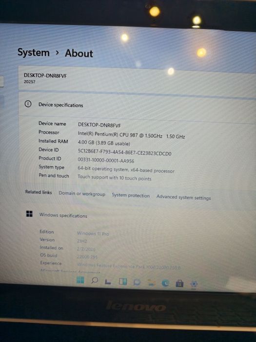 Lenovo IdeeaPad s210 touch, 4GB ram, 500 GB hdd, windows 11 pro