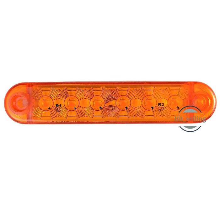 10 БРОЯ LED Жълт Габарит с 6 диода за камион ремарке платформа 12V-24V