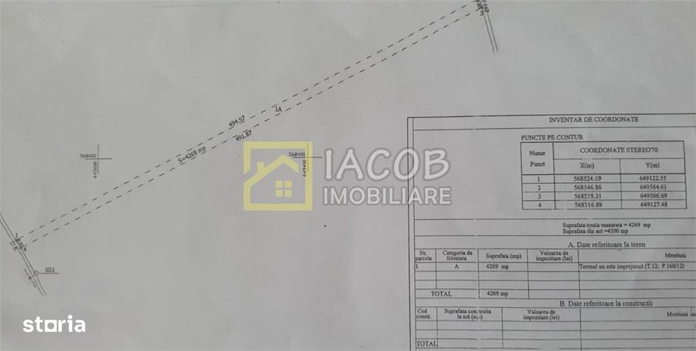 Teren 4269 mp com. Letea Veche, jud. Bacau