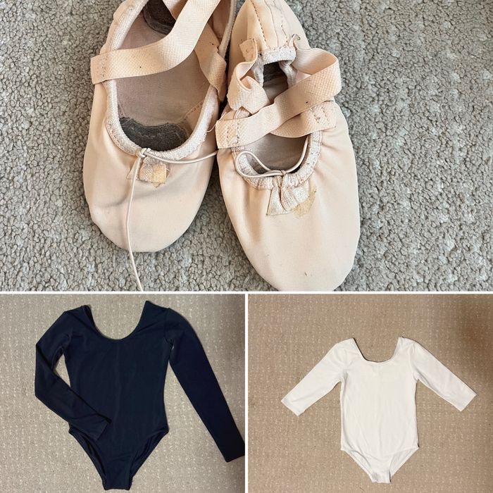 Детско черно бяло трико Grishko / Go Dance / туфли за балет