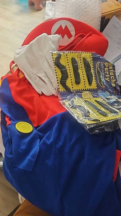 Костюм на Super Mario, за възрастни, 4 части, комплект