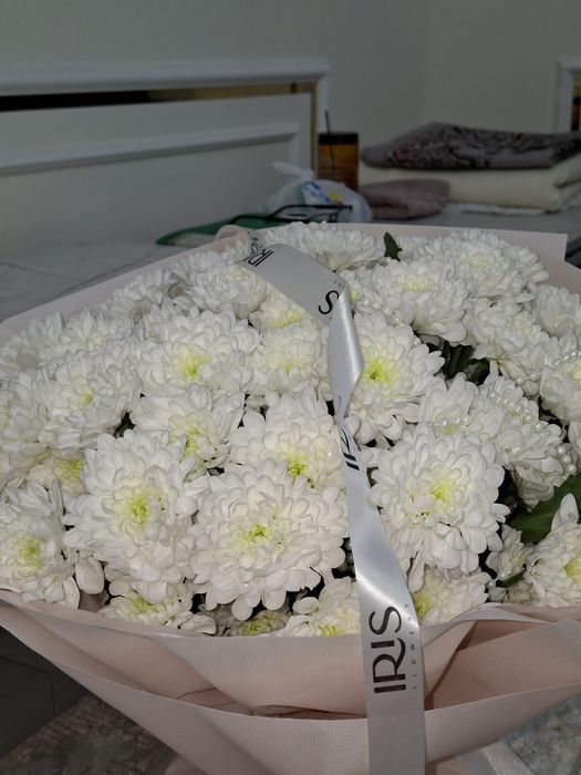 Нежные букет из хризантем