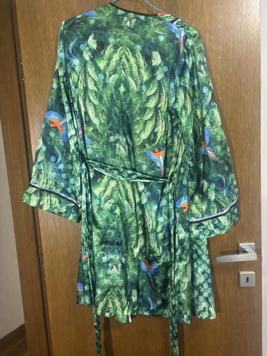 Сатенен комплект пижама и кимоно