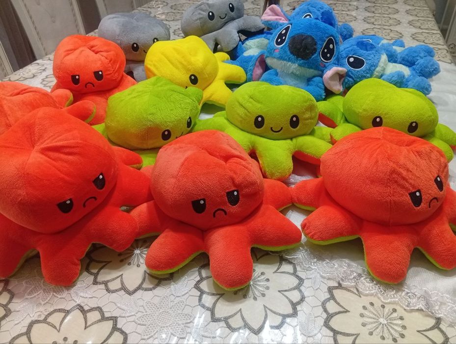 Осьминог перевёртыш оптом ЗИМНИЕ СКИДКИ! Мягкая игрушка