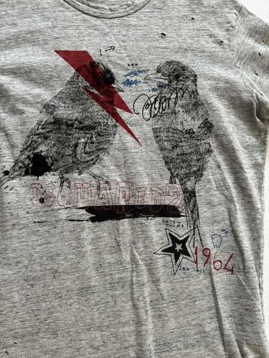 Tricou dsquared2 gri imprimeu marimea M
