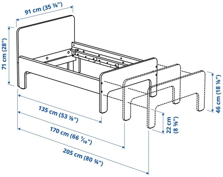 кровать Ikea раздвижная