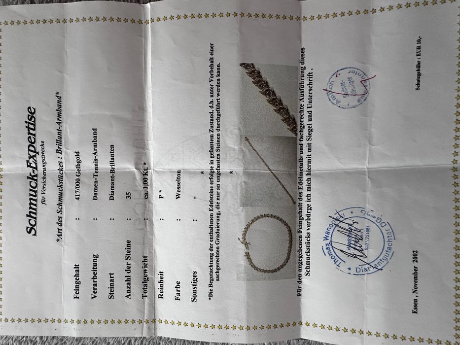 Bratara tenis din aur