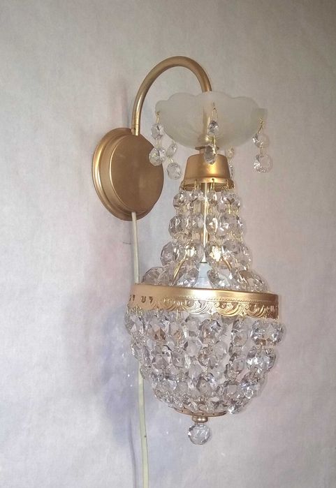 Хрустальное бра Чешское