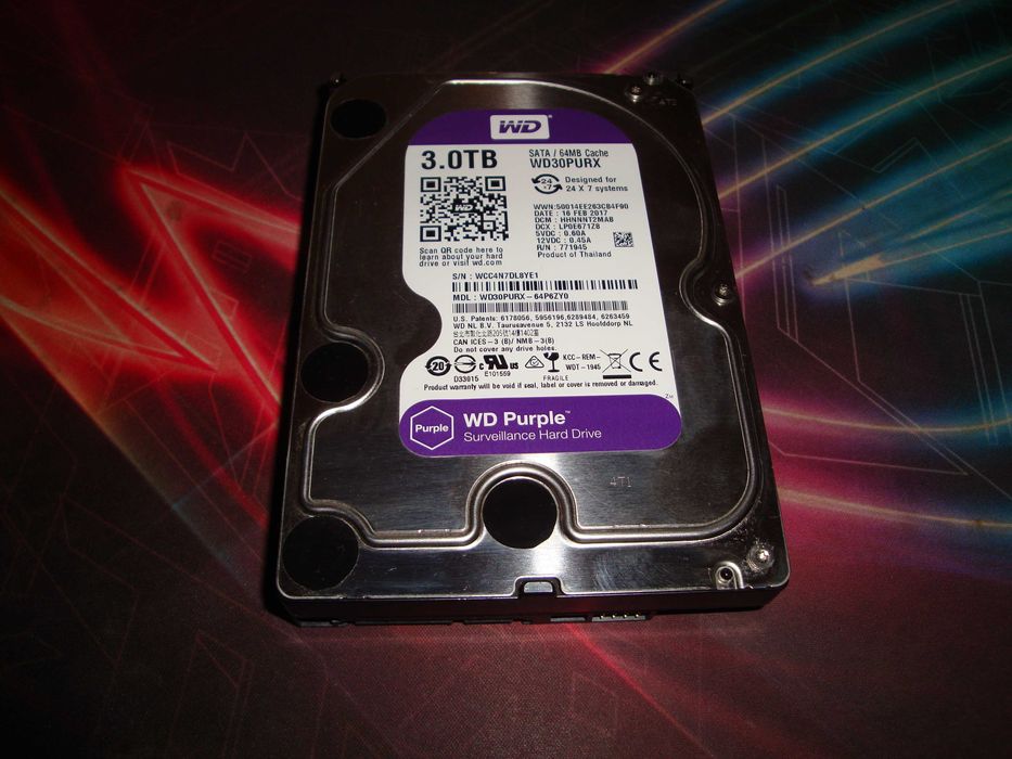 HDD Western Digital Purple Surveillance WD30PURX 3TB 5400RPM 64mb