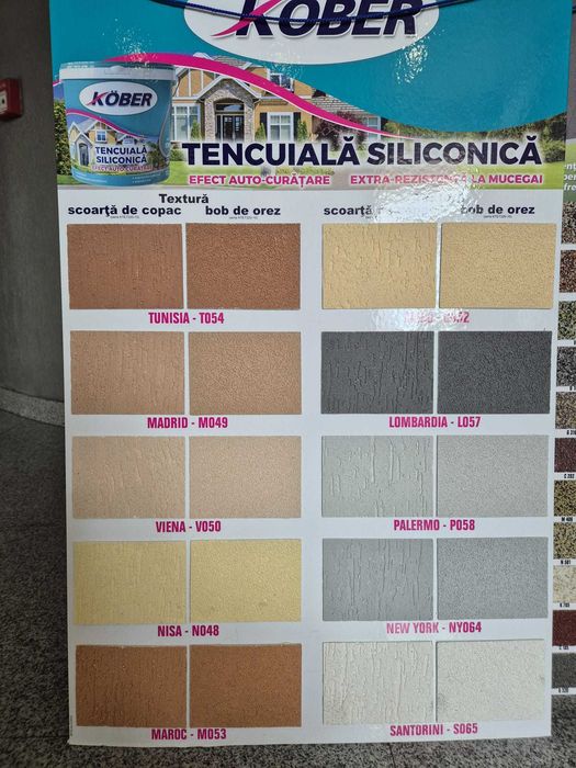 Kober - Tencuiala decorativa siliconica, cu efect de auto-curatare