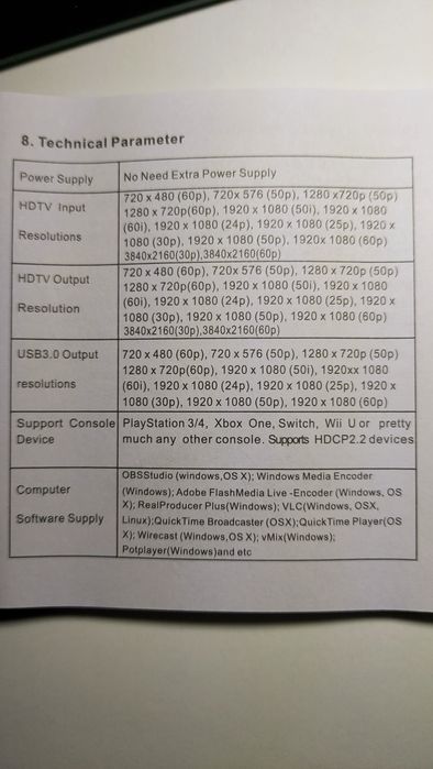 Placa de captura audio/video 4k, HDMI UDB 3.0, Full HD 1080P, Negru