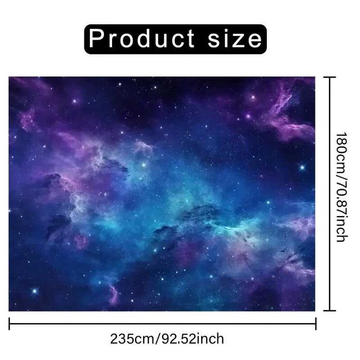 Tapiserie Galaxy XXL 235x180 cm Nouă din Poliester – Decor Perete Cosmos
