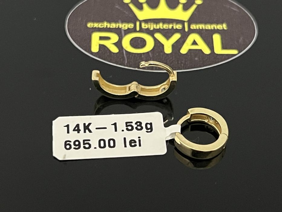 Bijuteria Royal CB : Cercei copil aur 14k 585  1,53 gr