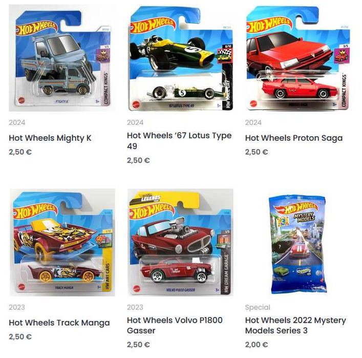 Метални колички Hot Wheels Mainline