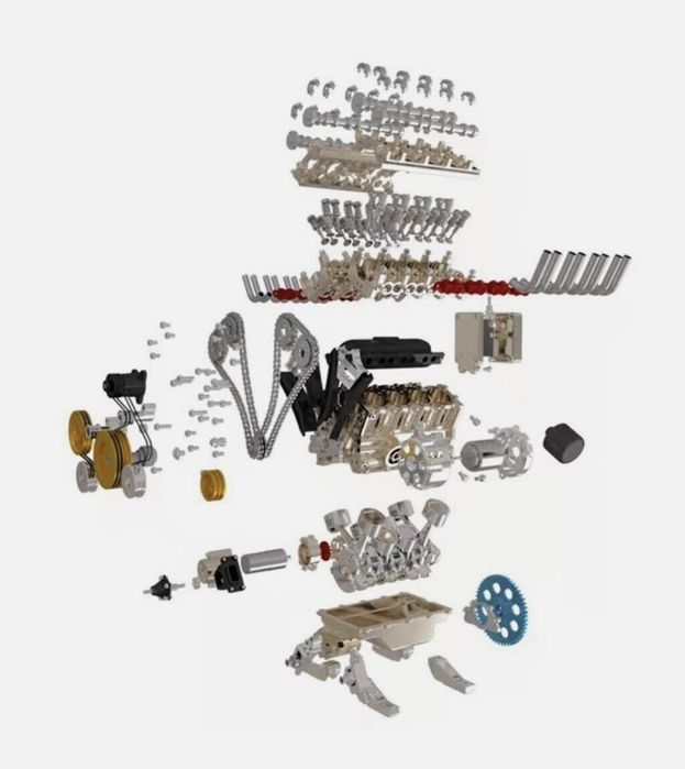 Модель двигателя V8