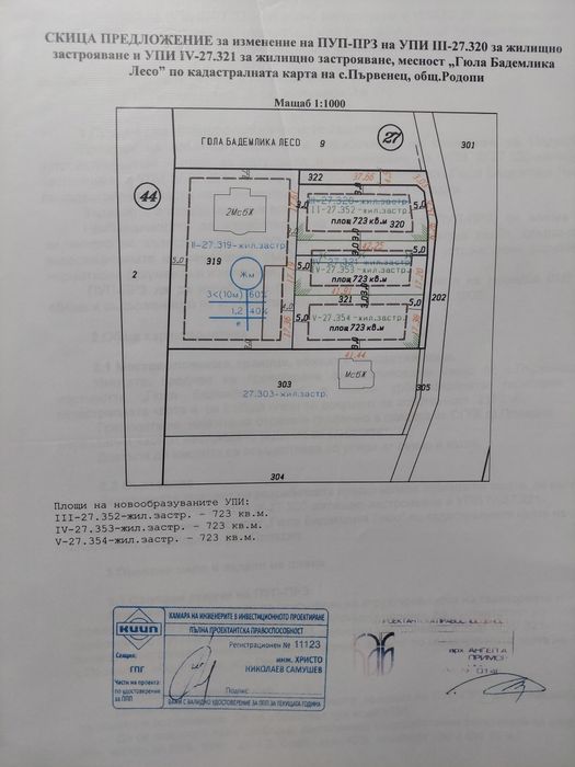 Парцел 1 линия река  с. Първенец