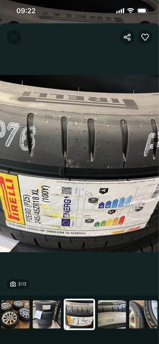 Jante Bmw Seria 5 F10 LCI  Facelift 245 45 18 P ZERO NOI DOT2025  Senz