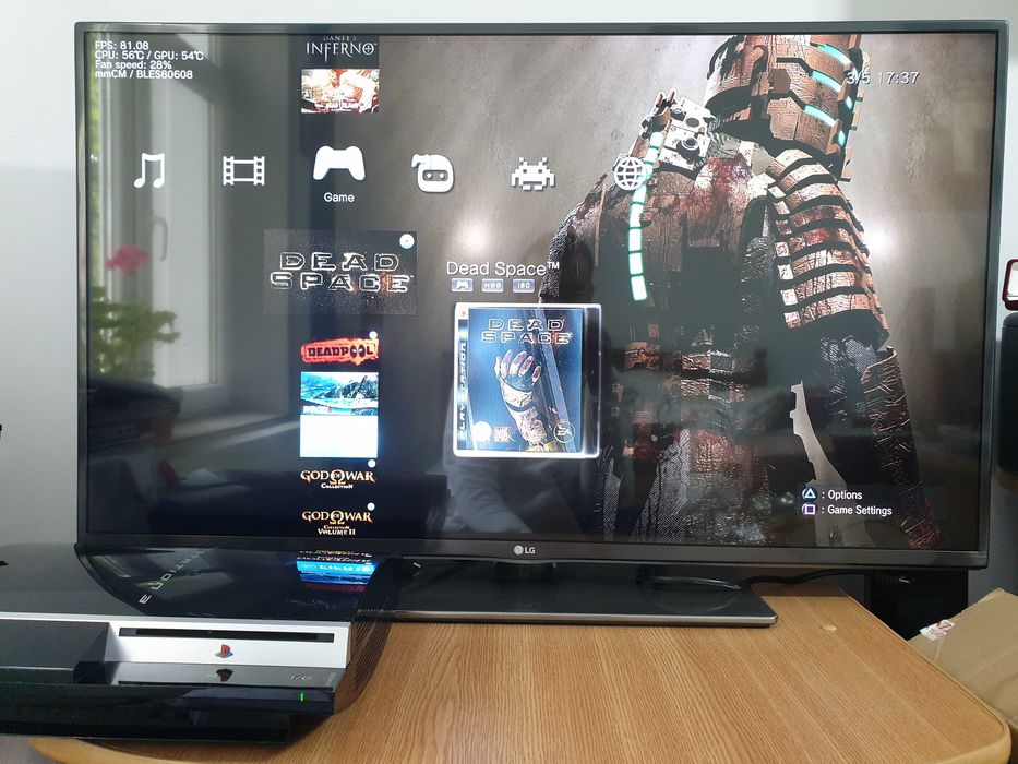 PS3 modat CFW 320 GB + 40 jocuri (GTA V, Red Dead, God of War, NFS)