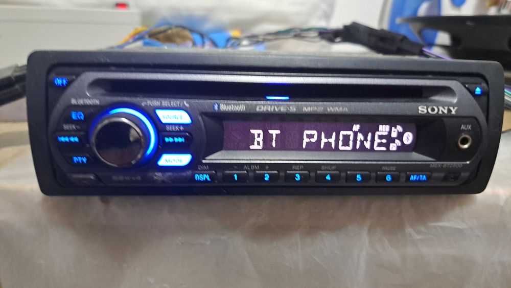 Radio CD Casetofon Auto Sony MEX-BT2500 cu Bluetooth, AUX și MP3