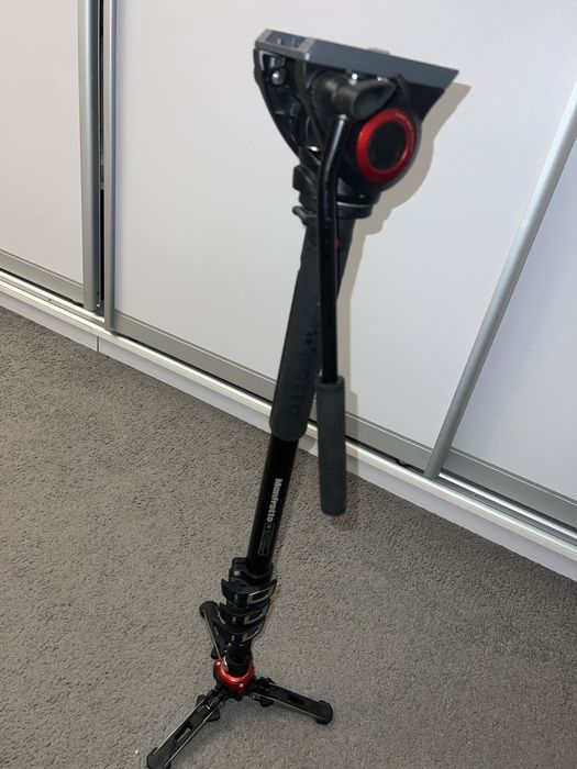 Monopied video fluid cu baza Fluidtech, Manfrotto MVMXPRO500