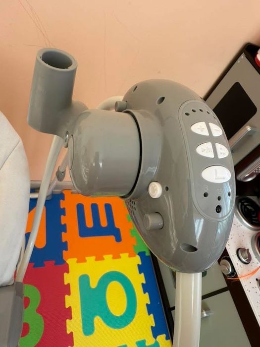 Електрическа бебешка люлка-шезлонг Lorelli - Tango, Cool grey stars