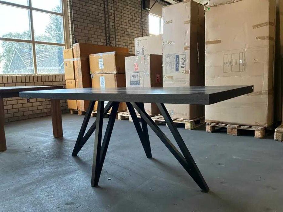 Masă dining lemn 200x90 cm, design industrial
