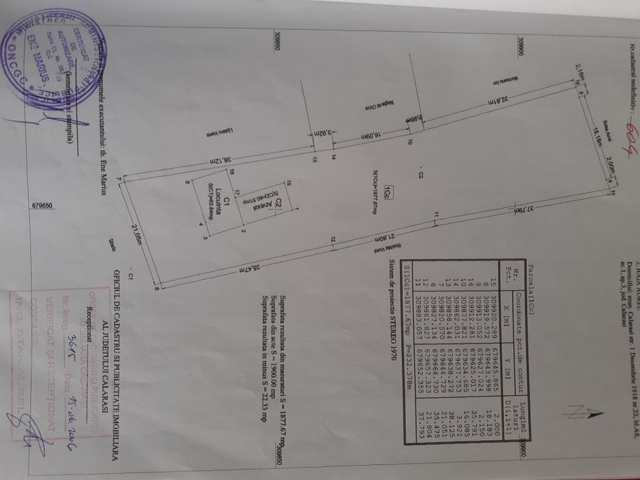 Teren intravilan 1878 mp Ceacu Judetul Călărași