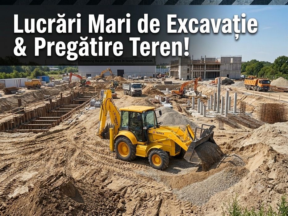 Servicii săpături si excavații, demolări si nivelare teren