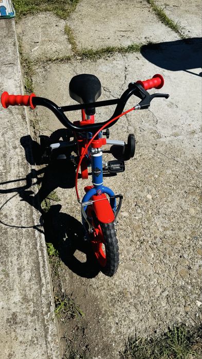 Biicicleta copii cu roti ajutatoare spiderman