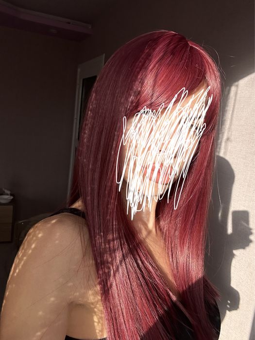 ЛИКВИДАЦИЯ! Топ качество! Червена перука права черта