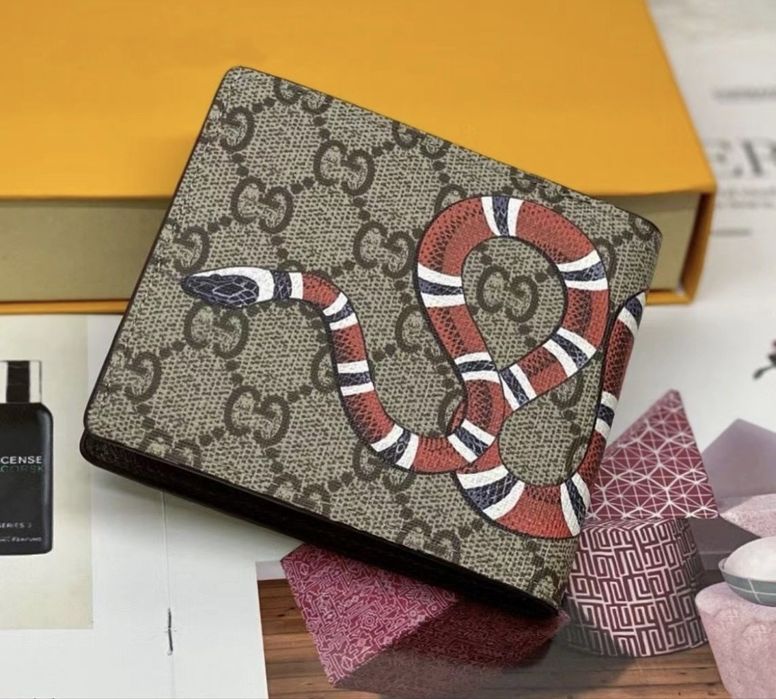 Portofel barbati Gucci GG Supreme-model Bee/Snake/Tiger-nou în cutie