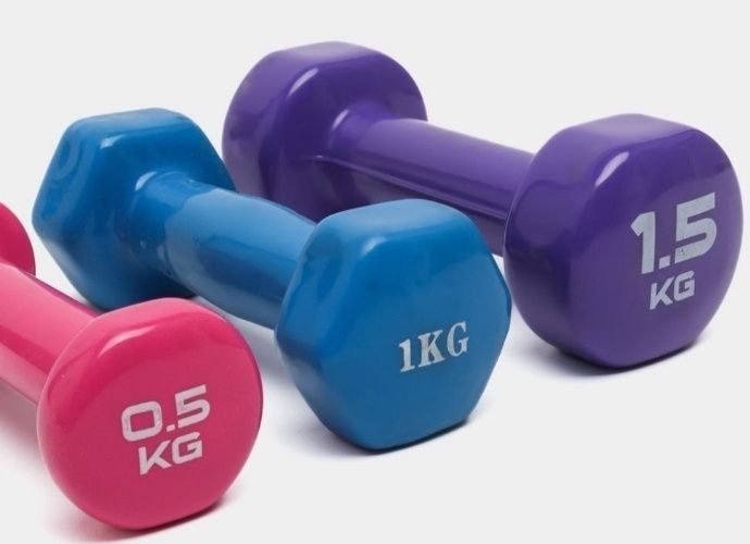 Гантель, цветные, для фитнеса