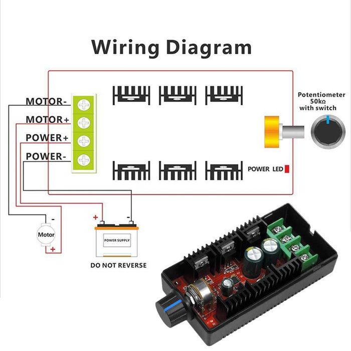 Variator putere tensiune turatie motor PWM 9-50 V / 40 A HHO pret
