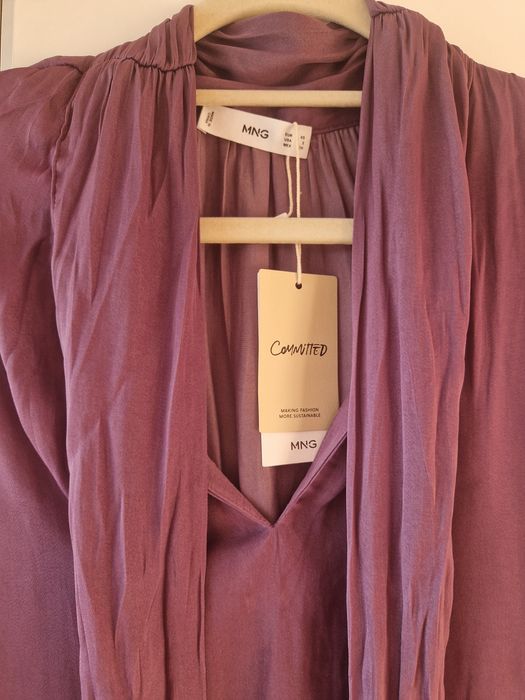 Блуза с къс ръкав Mango