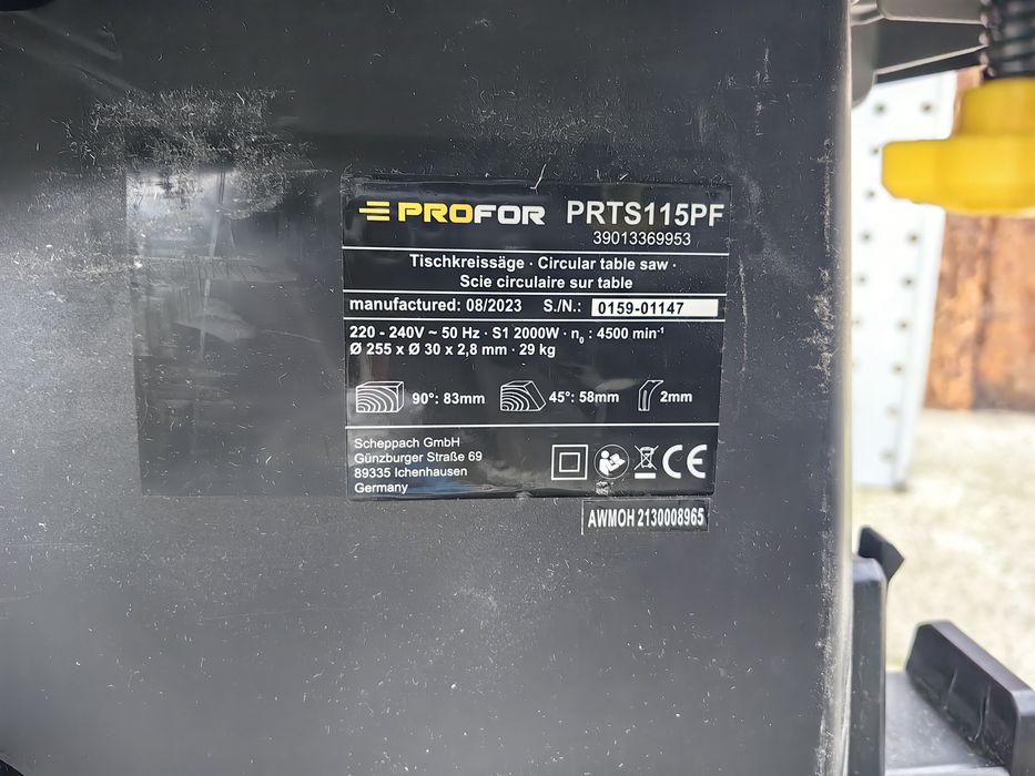 PRTS115PF Profor настолна циркулярна машина