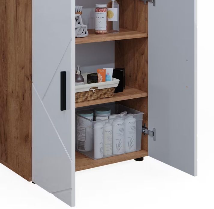 Скрин/шкаф бял гланц 5714